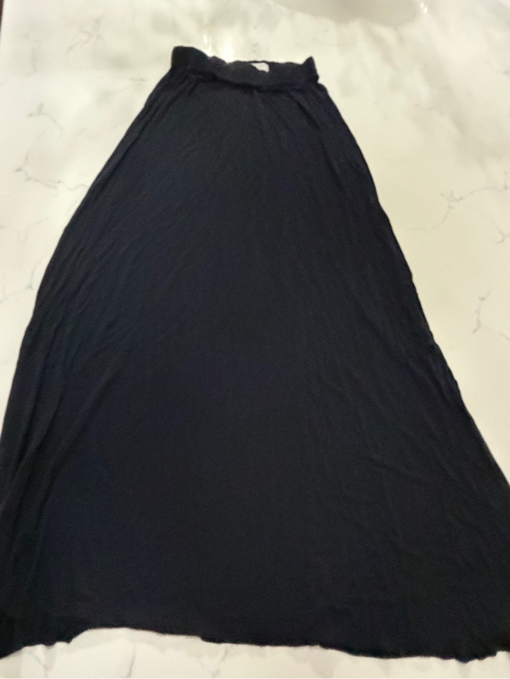 Brandy Melville Black Maxi Skirt - Flowy A-Line Silhouette